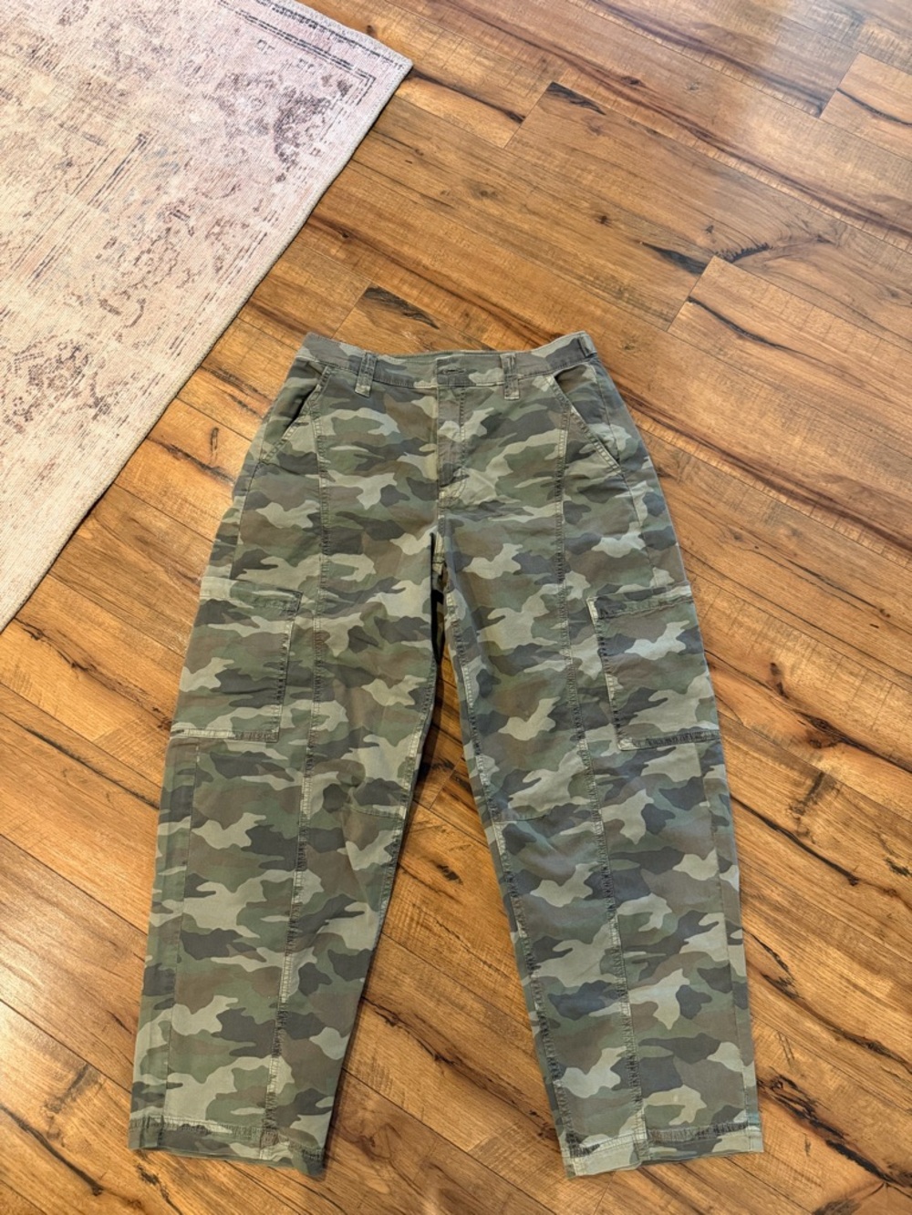 Camouflage Cargo Pants - Green Camo - Barrel Style